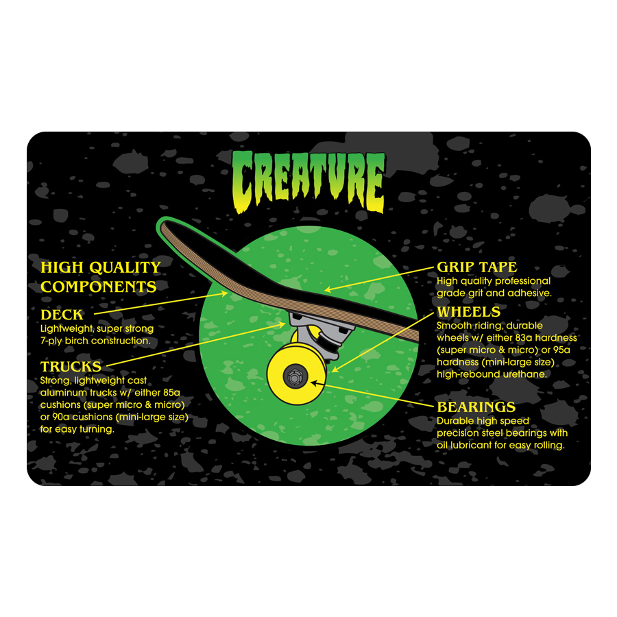 Creature Skateboard Complete Logo Outline Large 8.25" x 31.5"