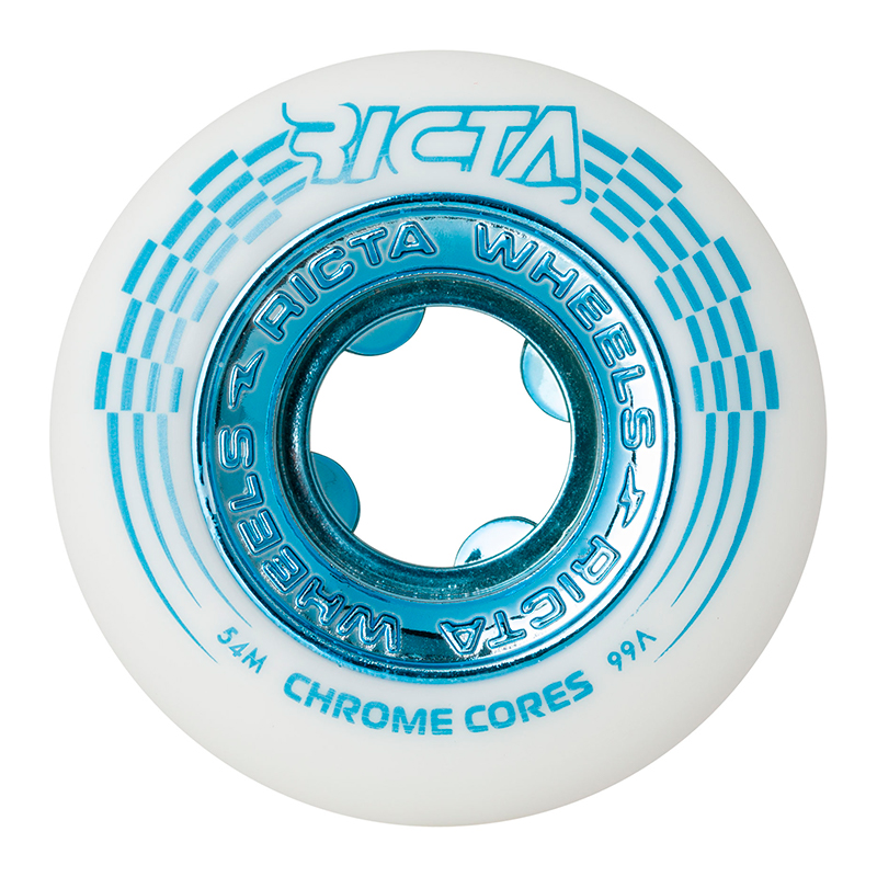 Chrome Core White Teal 99a Ricta Wheels
