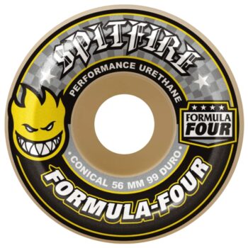 Spitfire Wheels F4 99D Conical Yellow Print