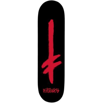 Deathwish Skateboards  Gang Spray Blk/Red Deck 8.0